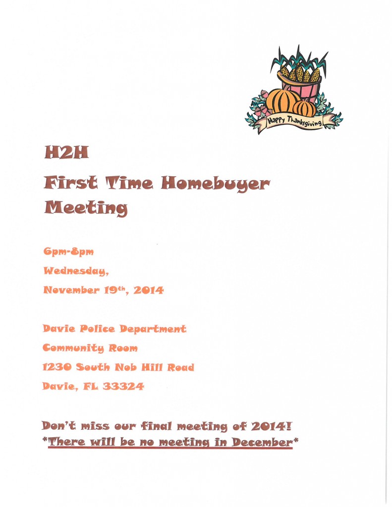 H2H NOVEMBER 2014 FLYER